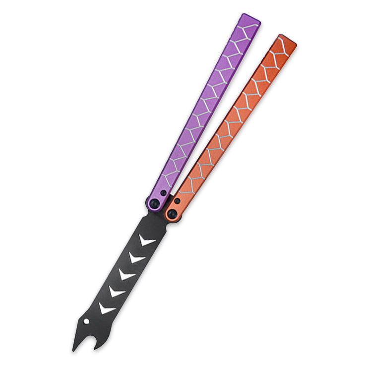 MANCOPE Aluminum Handle Butterfly Knife Balisong Trainer Spirit Snake BK007-OP