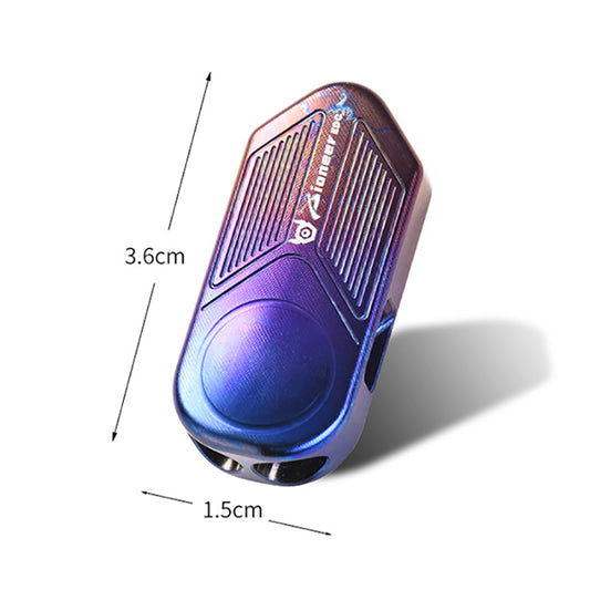 High Decibel Titanium Alloy Double-Hole Whistle Waterproof Dazzling Color Portable EDC Tool