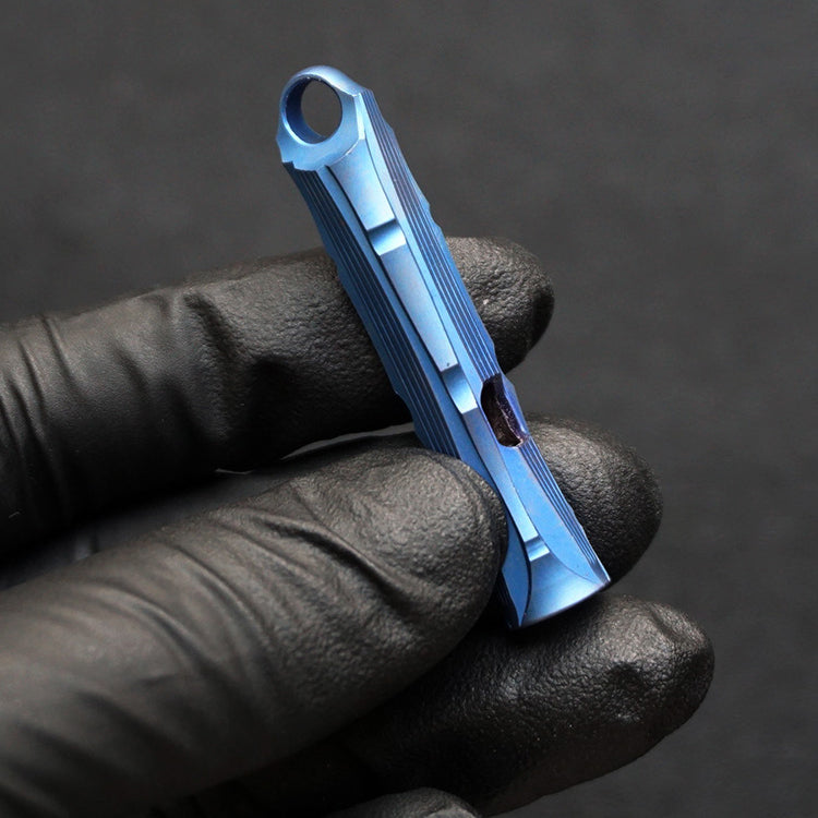 Emergency Whistle Titanium Whistle,EDC Safety Whistles Necklace (Blue)