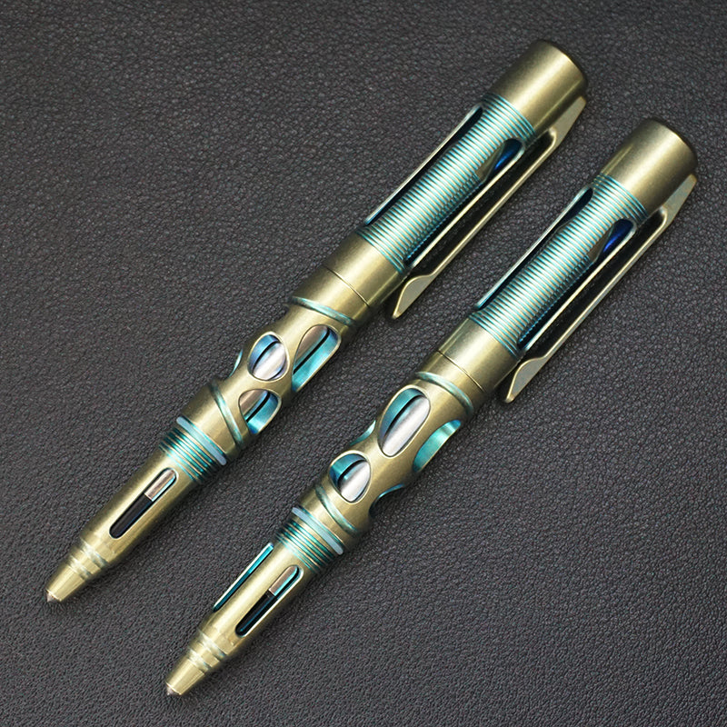 Green Gold Titanium Alloy Tactical Pen Multifunctional EDC Equipment