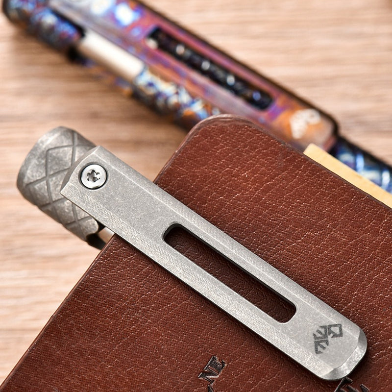 Titanium Alloy Non‑Slip Outdoor EDC Tactical Pen, Gray