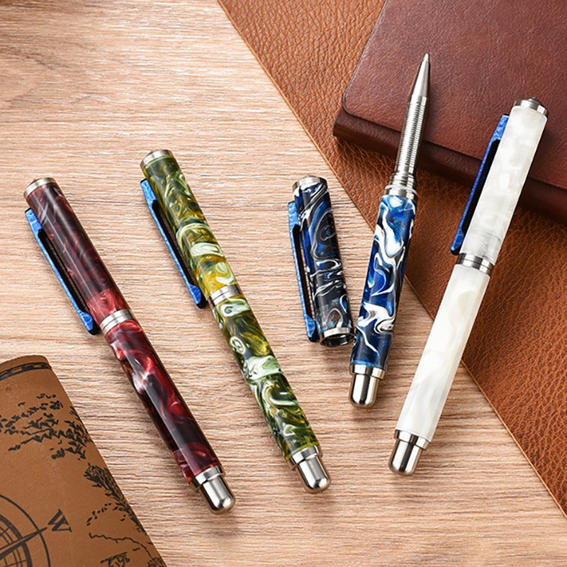 Green EDC Tactical Pen With Titanium Alloy & Resin Construction