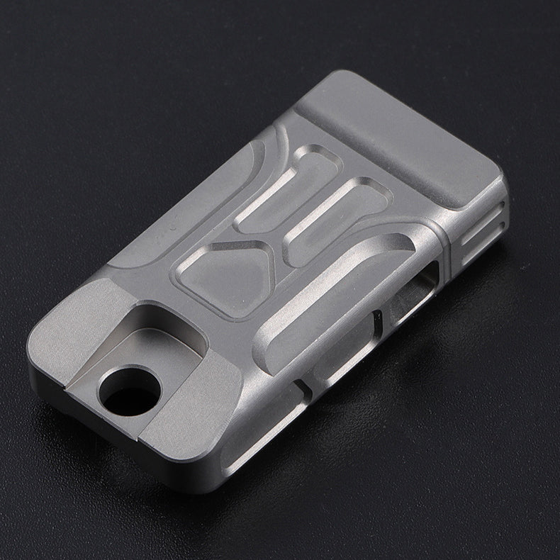 Emergency Whistle MANCOPE Titanium Whistles Double-Tube Whistle KS007 Gray