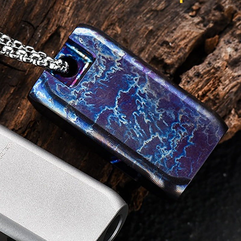 Colorful Titanium Alloy Waterproof Whistle, Double-Hole High Decibel Portable EDC Equipment