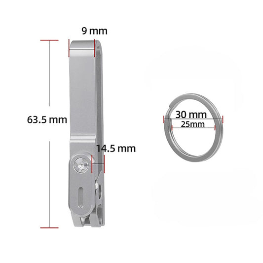 Titanium Alloy Keychain Quick Release with Lock, Anti-Accidental Opening, Multi-Function, Suitable for Various Pants Belts