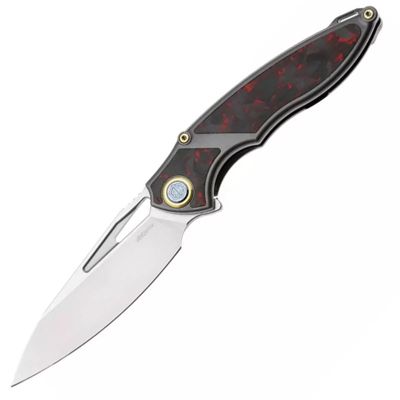 Rike Knife 1902s Small Folding Knife M390 Blade Material Red Carbon Fiber Titanium Alloy Handle