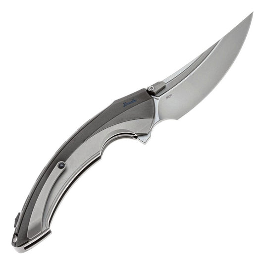 Rike Knife Lamella Folding Knife with M390 Steel and Gray Titanium Alloy Handle