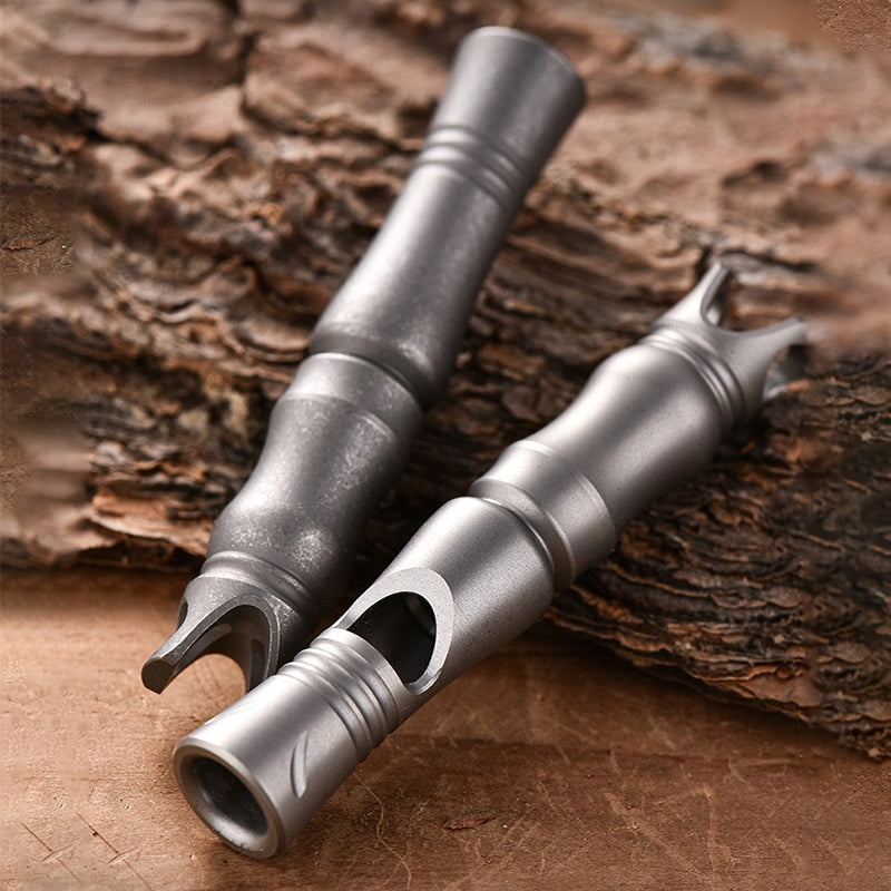 Titanium alloy whistle outdoor portable single tube burst sound up to 120 decibels EDC essential