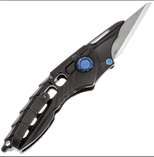 Rike Knife Alien1 Folding Knife M390 Blade Material Black Titanium Alloy Handle