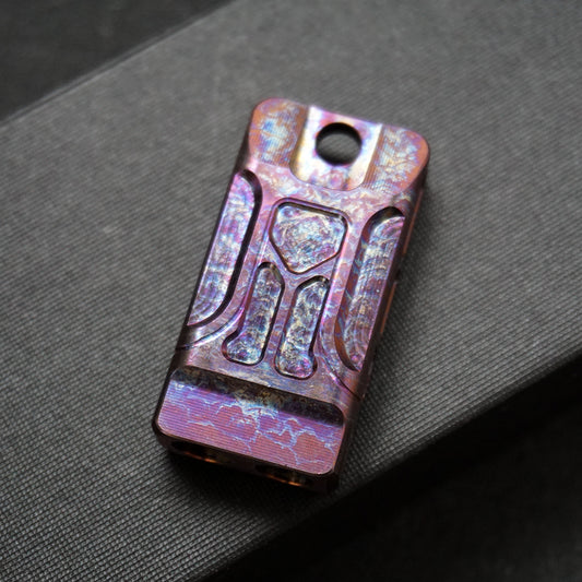 Emergency Whistle Titanium Whistle Double-Tube Whistle KS007 Purple