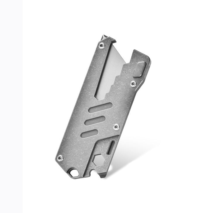 Titanium Alloy Multifunctional EDC Utility Knife – Replaceable Blade, Bottle Cap Opener & Gadget Repair Tool
