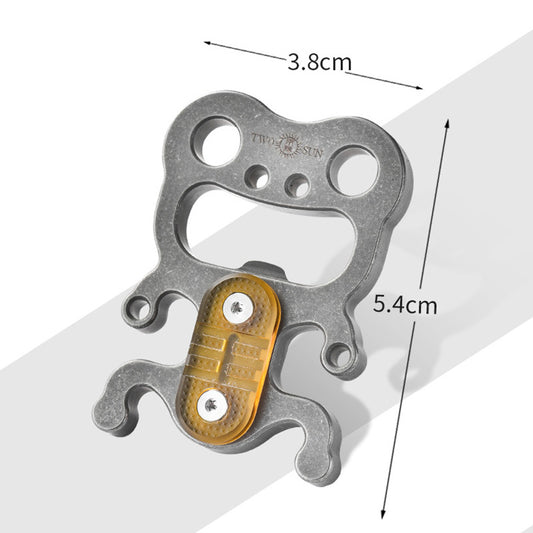 Multifunctional Titanium Alloy Crowbar ,EDC Tool, Titanium Alloy Bottle Opener, Frog Shape Portable Ornaments, Outdoor Tools