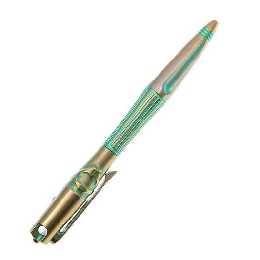 Rikeknife Tactical Pen Bolt Action Pen Titanium Pen TP02 Green gold