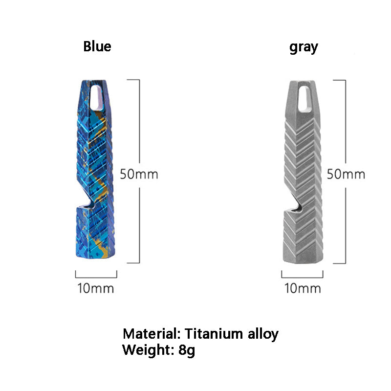 Titanium alloy whistle 120 decibels burst sound, non-slip and durable, essential emergency equipment for outdoor EDC