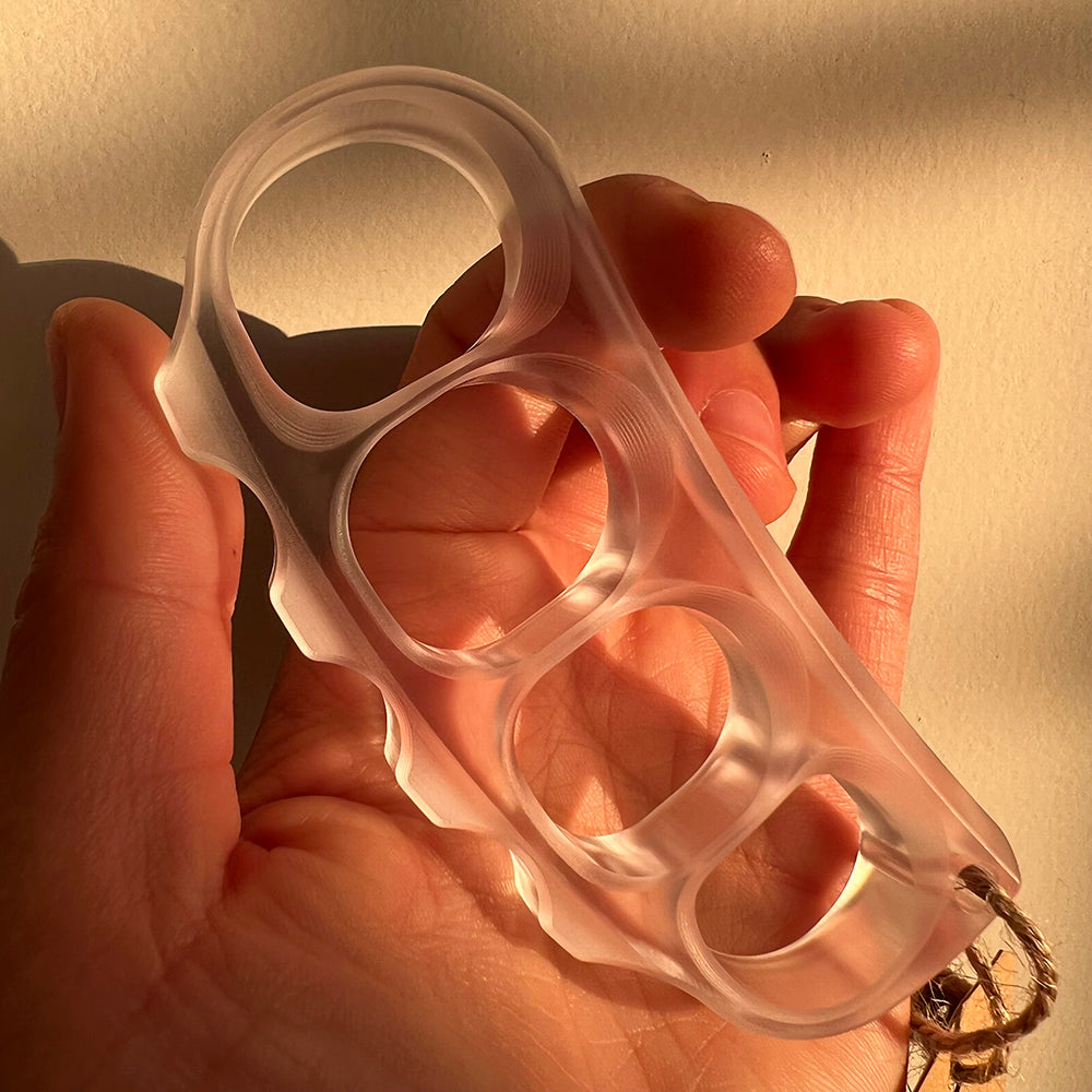 KASFLY Polycarbonate Pea Pod Knuckle Multifunctional Self-Defense Tool PC Knuckle