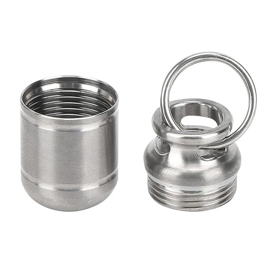 Ti Bottle Titanium Mini size Waterproof Pill Containe for Outdoor Travel L.28mm