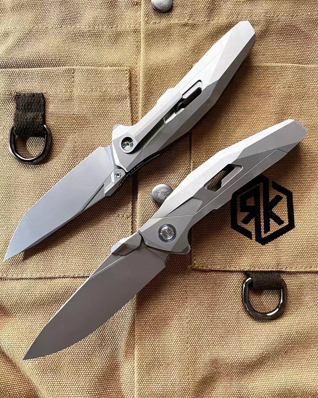 RikeKnife Folding knife Shadow Pocket Knife Titanium Handle M390 Blade Shadow-T(Tanto)