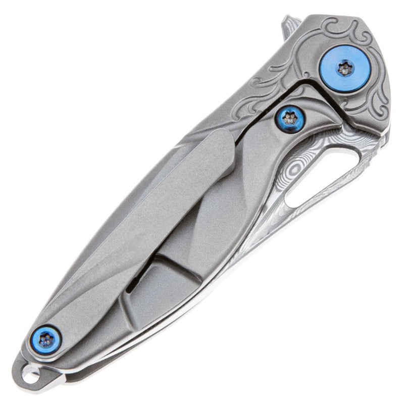Rikeknife Hummingbird Damascus Steel Mini Titanium Alloy Knife (gray)