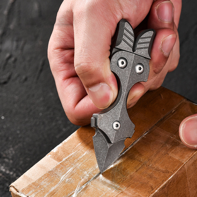 Titanium Alloy Crowbar, Stone Washing Process, Multi-Function Tool With K Sheath, Suitable For Outdoor And EDC