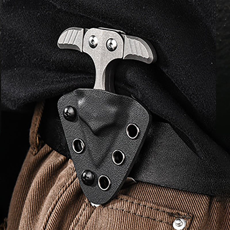 Titanium Alloy Crowbar Black With K Sheath Outdoor Portable Multifunctional EDC Tool