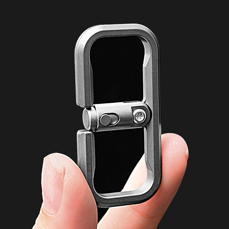 Titanium alloy car keychain, carabiner, EDC buckle