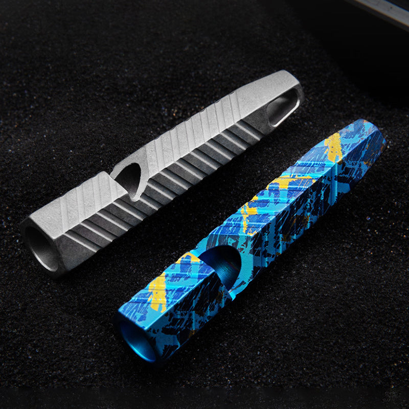 Titanium alloy whistle 120 decibels burst sound, non-slip and durable, essential emergency equipment for outdoor EDC