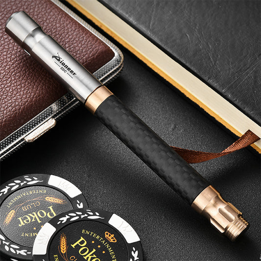 Tactical Pen Brass Pen With Carbon Elements / Gift Ballpoint Pen, Titanium Pen Yellow-Black