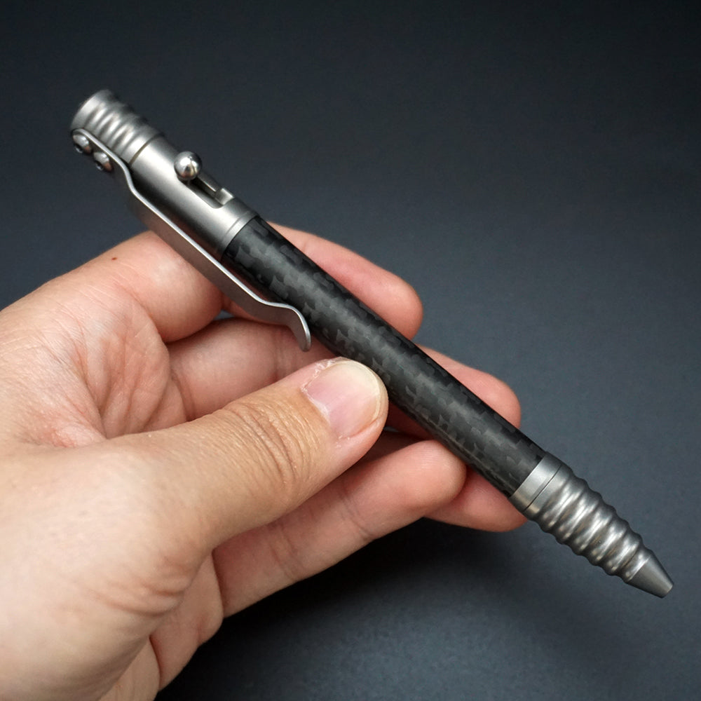 TACRAY Gray Titanium Alloy Carbon Fiber EDC Pen Multifunctional Business Signature Pen