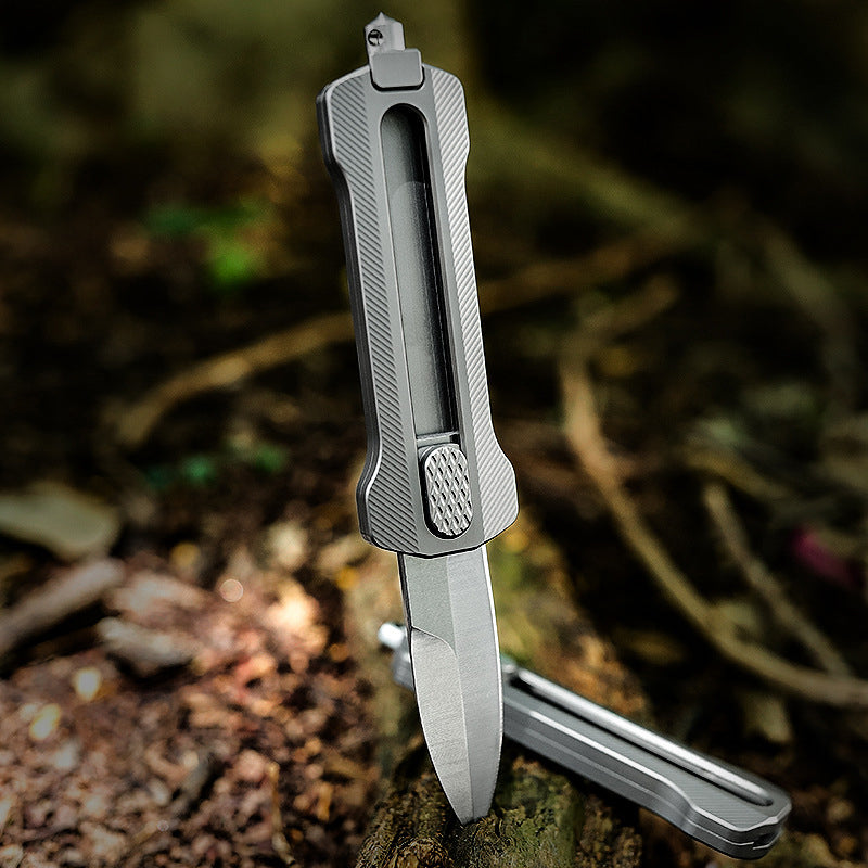Miniature Sword Utility Knife: Titanium Alloy Portable Box Cutter & Wallpaper Knife