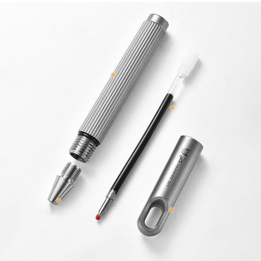 Titanium alloy portable signature pen, short version can extend the pen body