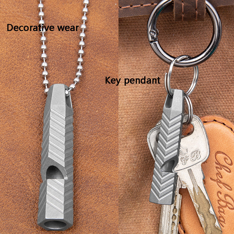 Titanium alloy whistle 120 decibels burst sound, non-slip and durable, essential emergency equipment for outdoor EDC