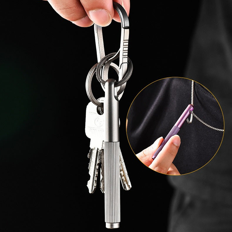 Titanium alloy portable signature pen, short version can extend the pen body
