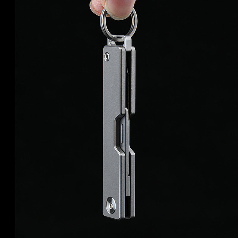 Titanium Alloy Stationery Scalpel Keychain Portable Pendant Out of the Box with 10#24 Blades Suitable for EDC/Manual Use