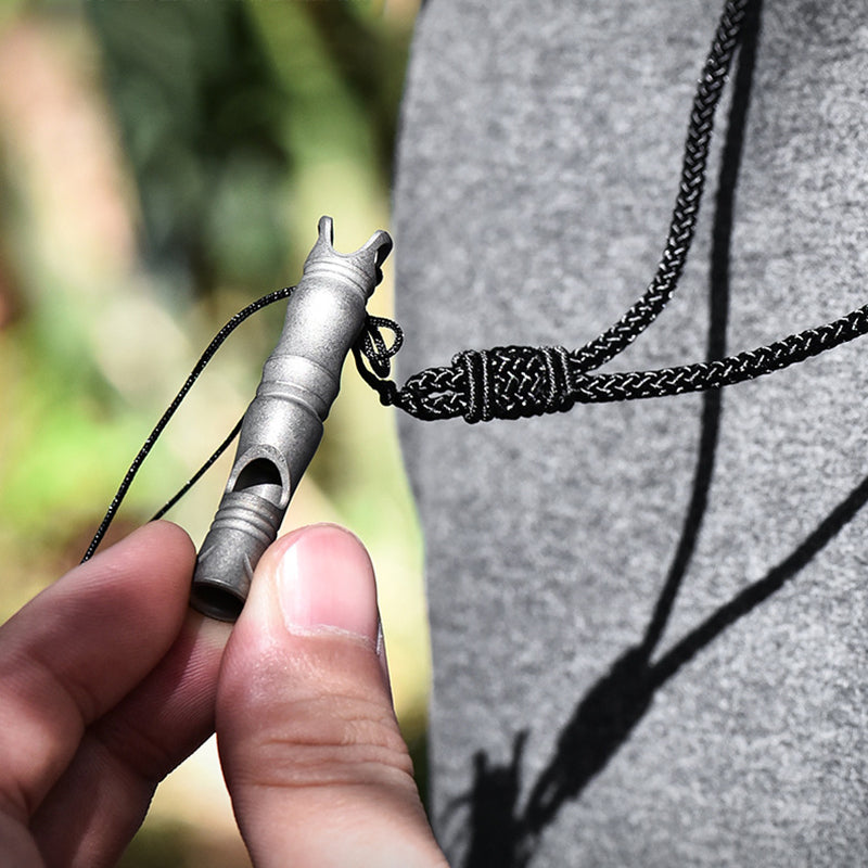 Titanium alloy whistle outdoor portable single tube burst sound up to 120 decibels EDC essential