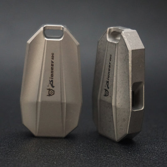 Waterproof Blowable Titanium Alloy Double-Hole Whistle, Necklace Design EDC Essential