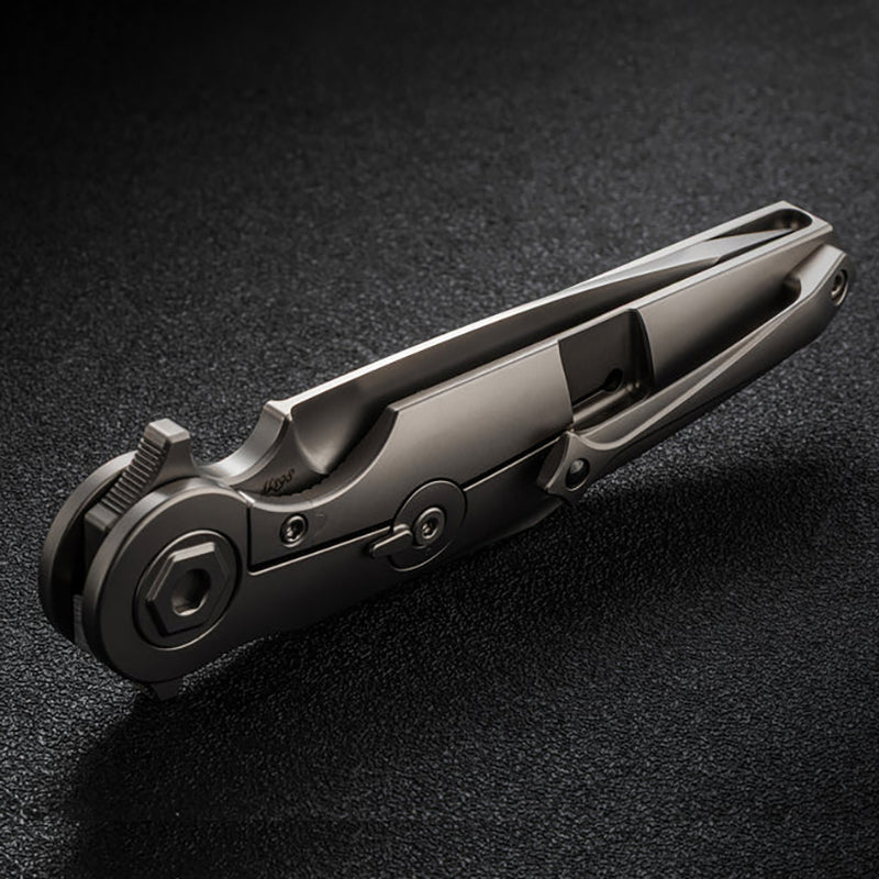 Viper3-V2 Blue Marble Carbon Folding Knife Bohler M398 Titanium Tactical EDC Knife