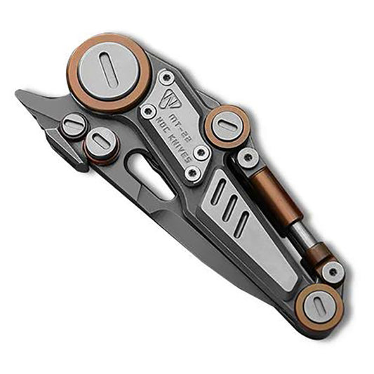 NOC KNIVES MT-22 Mini S-08 Titanium Folding Knife M390 Steel Portable EDC Tool(gray)