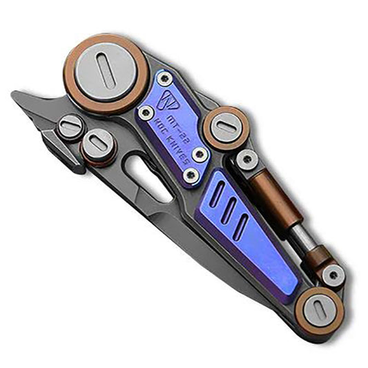 NOC KNIVES MT-22 Mini S-08 EDC Folding Knife M390 Steel Black Blade Titanium Handle(purple)