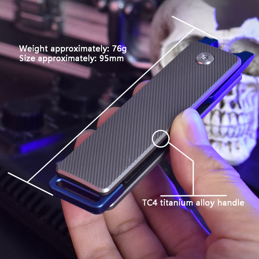 Titanium Alloy Multifunctional Utility Knife, Decompress And Play, With 10 SK5 Alloy Blades