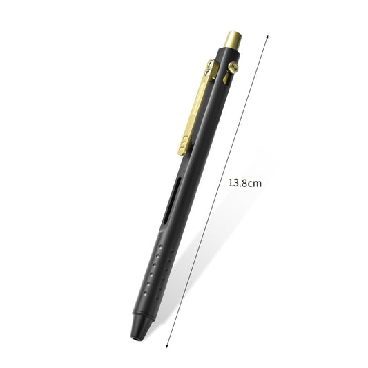 Titanium alloy ballpoint pen, push-type switch, portable stationery