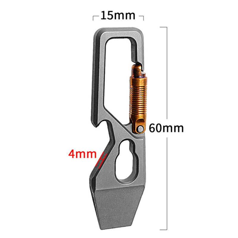 Titanium Alloy Multifunctional Crowbar Keychain With Bottle Opener EDC Tool