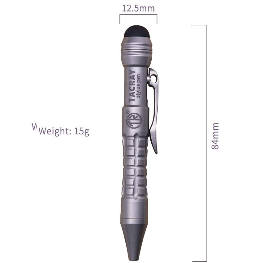 TACRAY Titanium Bolt Action Mini Pen Electrofusion Stylus Pen Mini Keychain Pen B