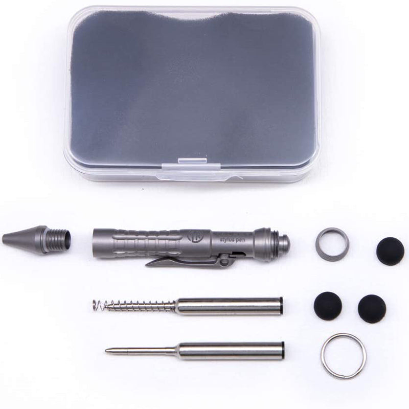 TACRAY Titanium Bolt Action Mini Pen Electrofusion Stylus Pen Mini Keychain Pen B