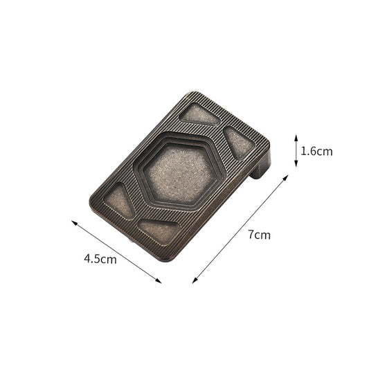 TWOSUN Retro Hexagonal Titanium Alloy Belt Buckle Fits 38mm Wide Belt (No Belt Included)