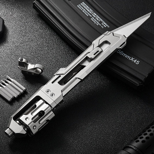 TC4 Titanium Alloy Multifunctional Utility Knife: One Tool, Multiple Uses—Practical & Fun to Fidget With