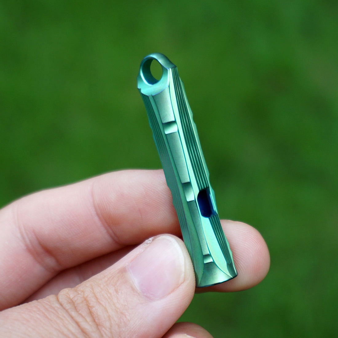 Green Titanium Bamboo Emergency Whistle