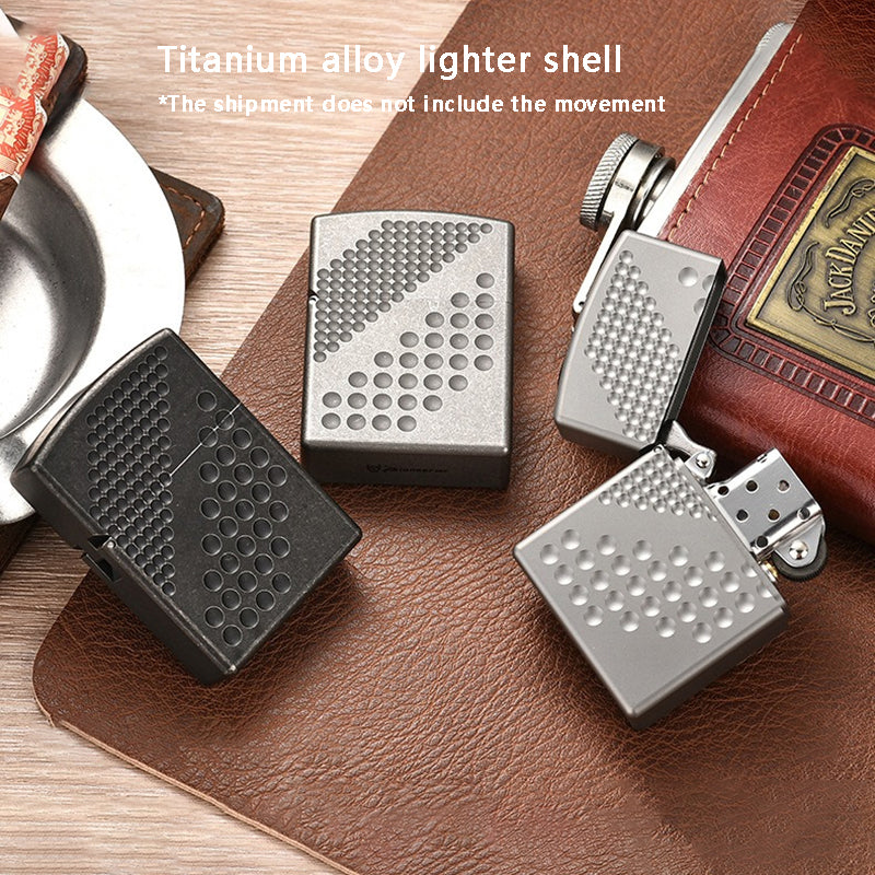 Black Titanium Alloy Lighter Shell Boys Outdoor Portable Tool EDC To Play With
