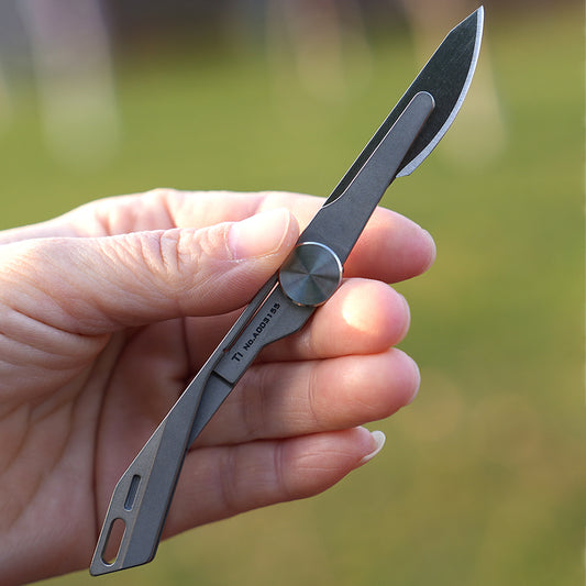 Titaner Titanium Mini Knife Surgical Folding Knife No. 24 Blade Falcon 2.0
