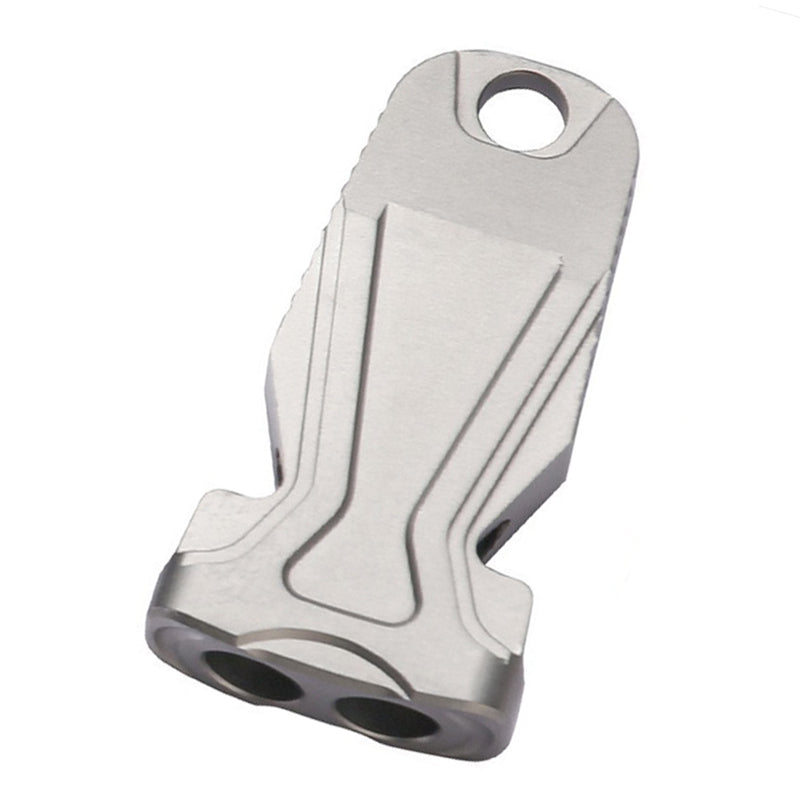 Double-hole titanium alloy whistle, high decibel burst sound, essential for EDC outdoor emergency survival