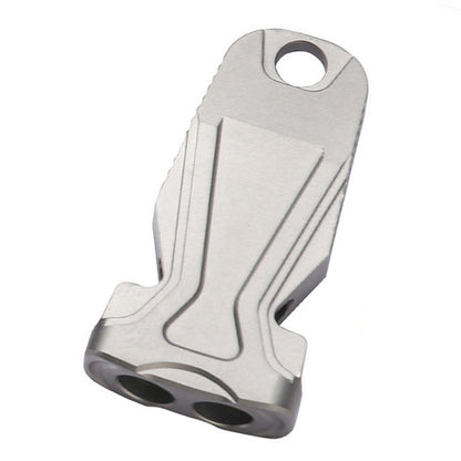 Double-hole titanium alloy whistle, high decibel burst sound, essential for EDC outdoor emergency survival
